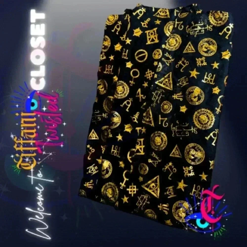 Fantastic Beasts Black & Gold Symbol Scarf - Wizarding World